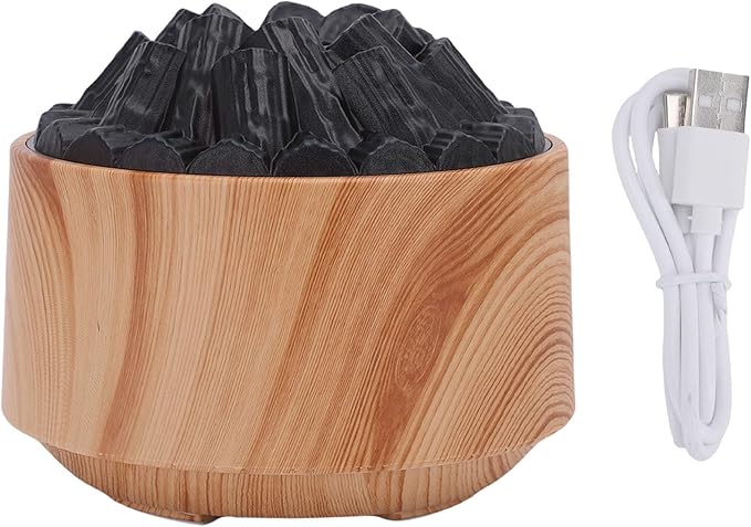 Rengue Essential Oil Diffuser, ABS Mini Humidifier with Mystical/Fantasy Effect, Dual Mist Modes 300ml for Home Office Bedroom (Light Wood Grain)