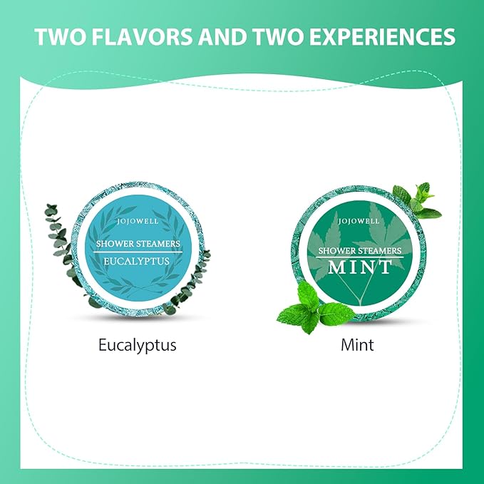 Eucalyptus & Mint Shower Steamers Aromatherapy with Essential Oils - 12 Pack Gifts for Women Men, Eucalyptus for Shower, Nasal Relief, Birthday Mothers Day Gifts for Mom Wife