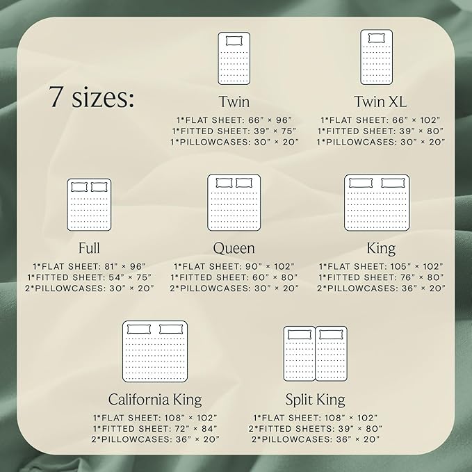 LuxClub 4 PC Queen Sheet Set, Breathable Luxury Bed Sheets, Deep Pockets 18" Wrinkle Free Cooling Sheets Machine Washable Hotel Bedding Silky Soft - Tree Moss Green Queen