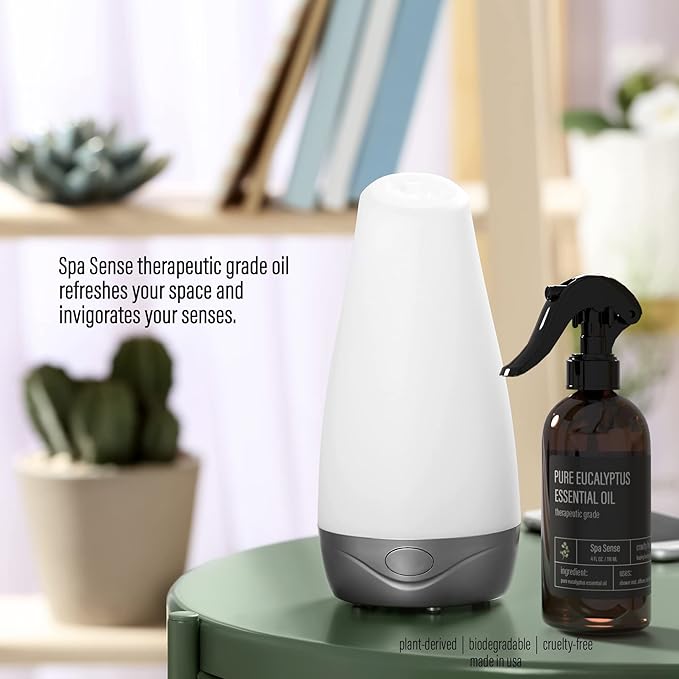 Spa Sense Pure Eucalyptus Oil Shower Mist and Steam Room Spray - Room Spray and Eucalyptus Spray for Shower - Premium Aromatherapy Eucalyptus Essential Oil Spray - 8 Ounce, 2 Pack