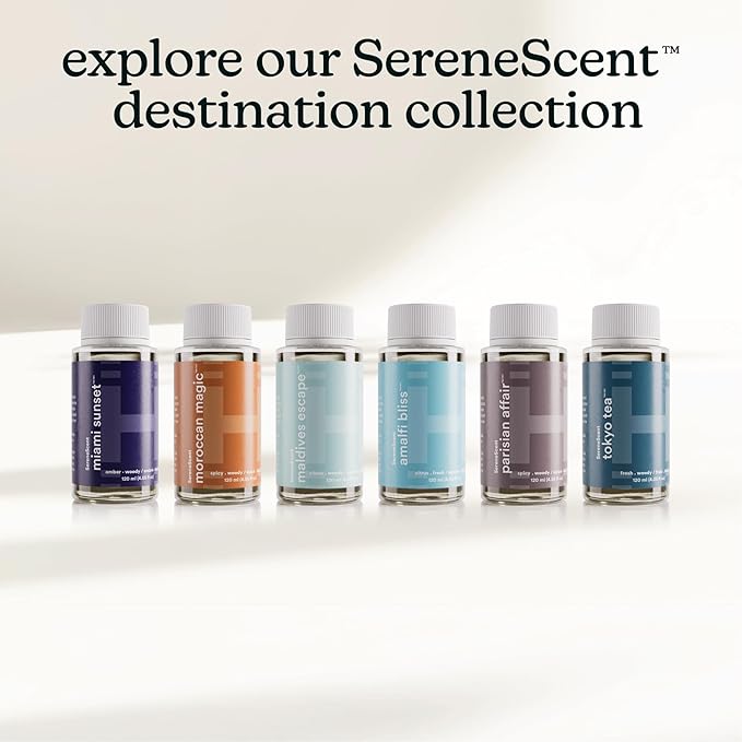 Homedics SereneScent Waterless Diffuser Oil Refill — Moroccan Magic (120ml). Clean, Safe, Warm & Exotic Home Fragrance. Compatible with SereneScent Diffusers. Easy Twist Plug & Play
