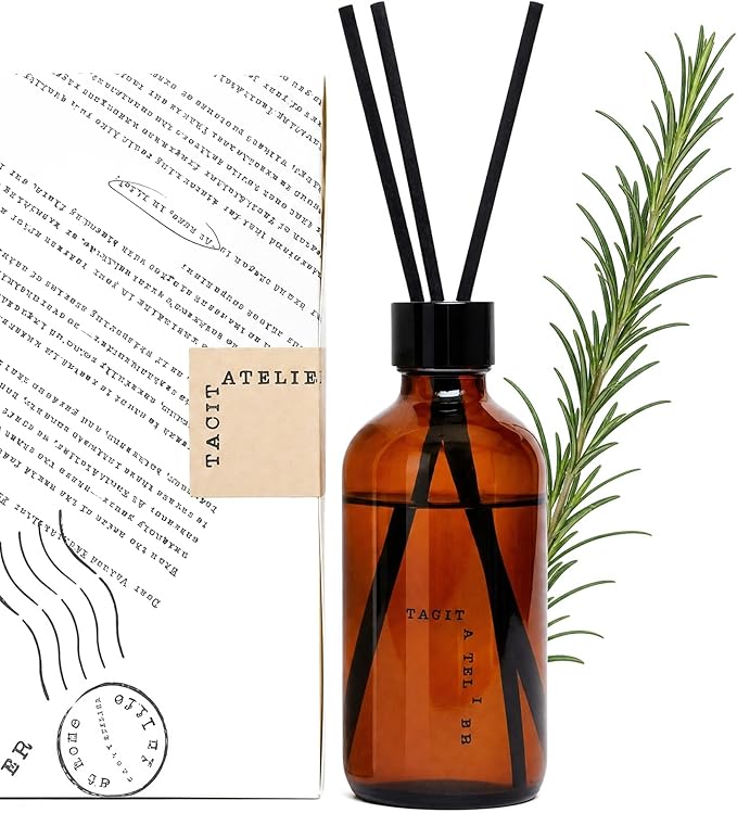 Aroma Reed Diffuser 6.7 Fl.oz Delicate Scent for Home Decor and Air Freshening Reed Scented Diffuser Home Decor Air Freshener for Bathroom Living Room Office (Pure Aroma Realm)