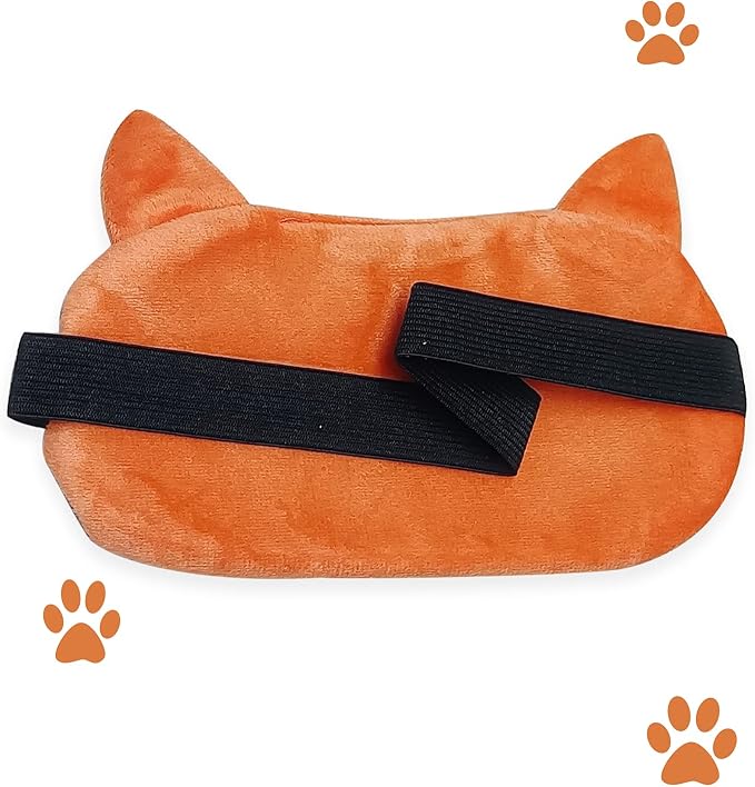 Cute Animal Sleeping Mask Soft Plush Blindfold Cute Rabbit Panda Koala Eye Cover Eyeshade for Kids Teens Girls Women (Orange Fox)