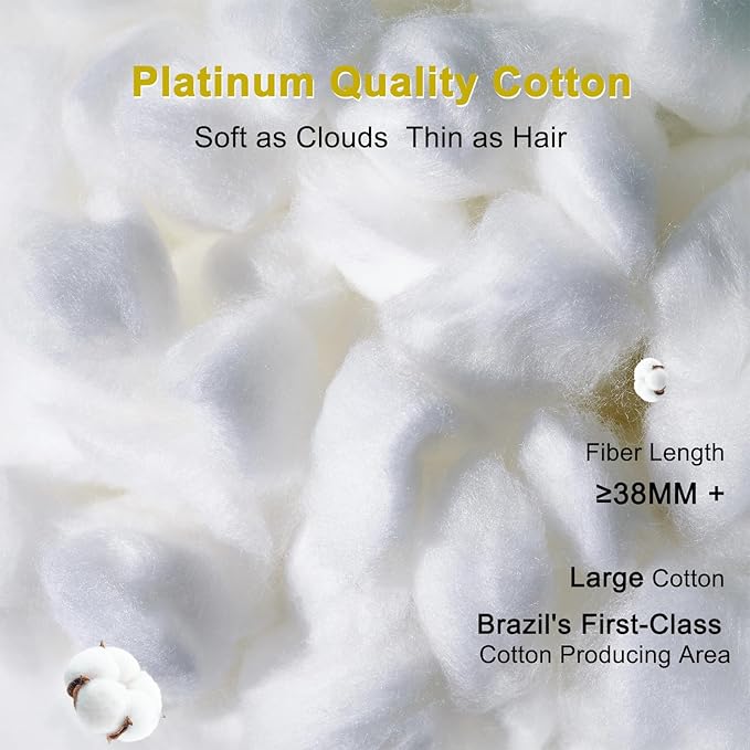 YOUR MOON Fluffy Support Bed Pillow Standard Size, Super Soft Premium Down-Alternative Filling for Sleeping, Luxury Hotel Quality Bed Pillows for Side Sleeper (Gray)