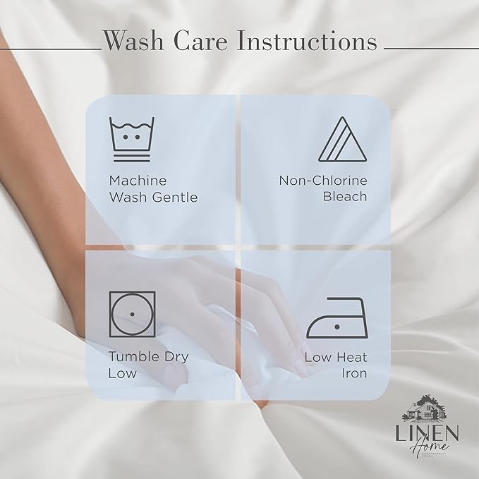 Linen Home 6 Piece King Cotton Sheet Set, 100% Cotton Percale, 4 Pillowcases, Deep Pocket with All Around Elastic Sheet, Crisp Breathable Bedding, Hotel Luxury, Long-Staple Combed Cotton, Dark Blue