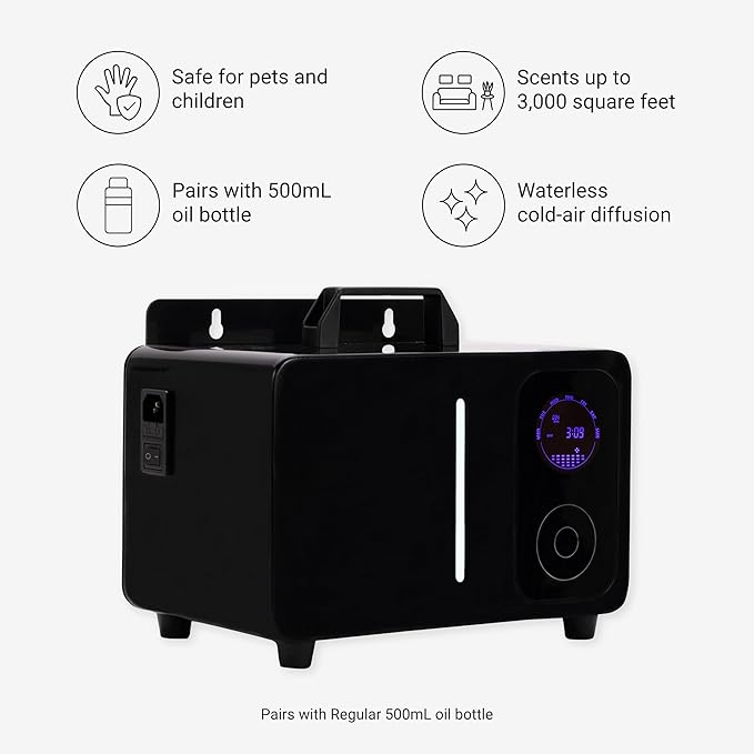 Hotel Collection - Presidential Scent Diffuser - Whole Home Fragrance Oil Diffuser - HVAC System Connection - Heatless, Waterless, Smart Timer, No Residue - Home Decor Air Freshener - 3000 sq ft
