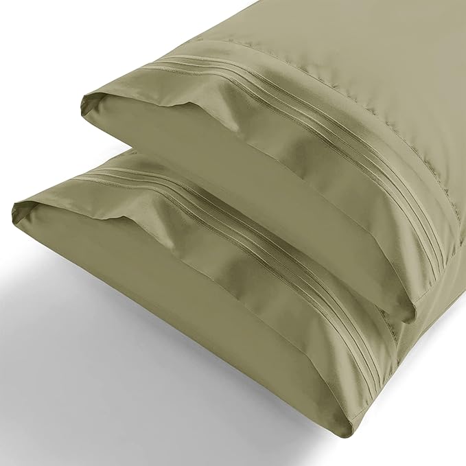 Elegant Comfort Premium Hotel Quality 2-Piece Pillowcase Set, Luxury & Softest 1500 Thread Count Egyptian Quality Bedding Pillowcases, Wrinkle and Fade Resistant