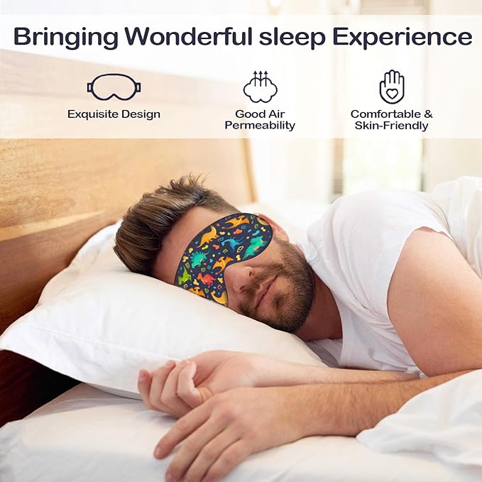 Sleep Eye Mask, Blackout Sleeping Mask for Kids Adult Children's Travel Eye Mask Eye Cover, Soft Smooth Lightweight Mulberry Silk,