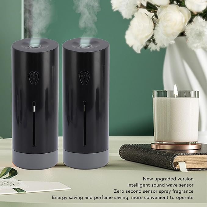Cosiki Rechargeable Essential Oil Diffuser Wall Mounted, Quiet Aromatherapy Diffuser, Sound Sensing Mode Device with 3 Timer Settings & 50ml Capacity, Ideal for Bedroom Covers 60