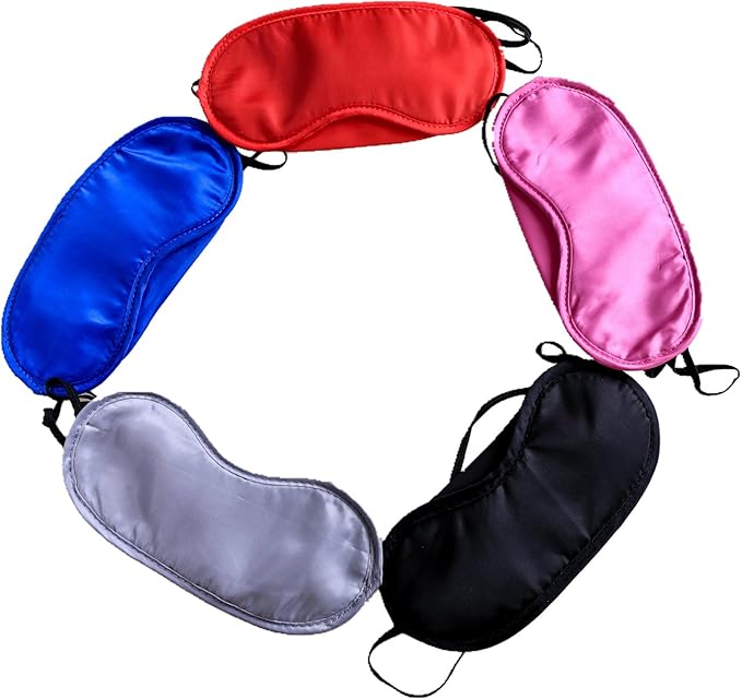 Healtheveryday®Soft Sleep Mask Eye Mask Blindfold Block Out Light for Travel, Shift Work & Meditation (Red)