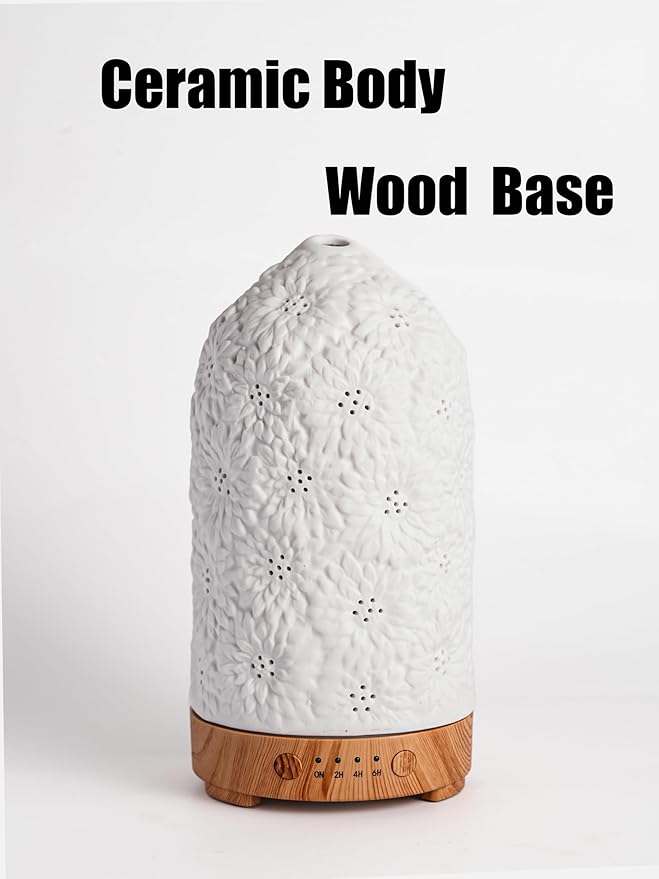 Sunflower Ceramic Essential Oil Diffusers,Small Cute for Office, Home for Aromatherapy,Bedroom Humidifier Air Fragrance,Room Scent, Smell,Light Decor para Casa De Essentials Aesthetic Electric Aroma