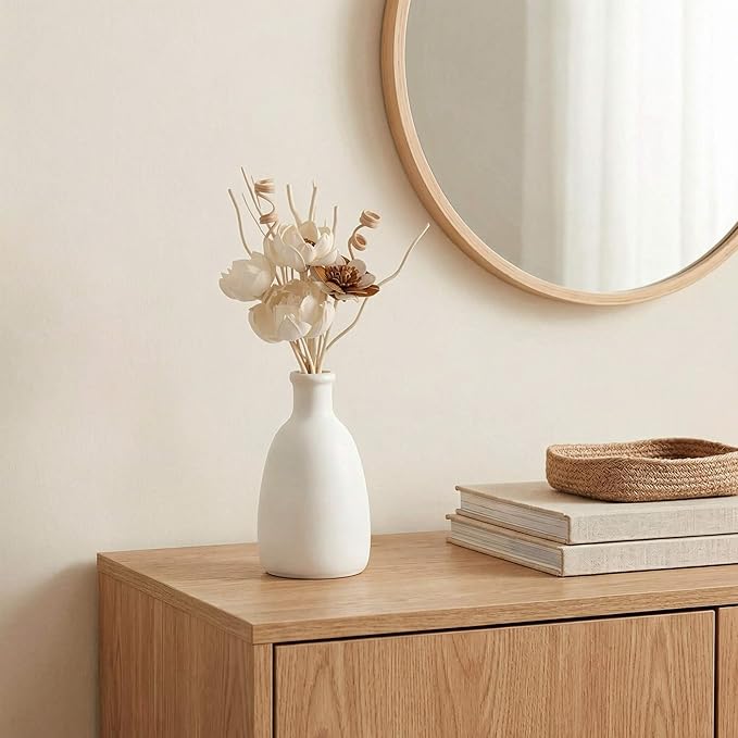 Reed Diffuser Sticks Set of 12, Natural Paper Material, Flower Diffusers for Home Bathroom and Bedroom Decor
