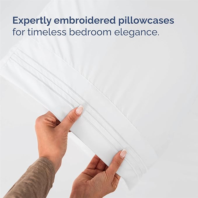 Split King Size 5 Piece Sheet Set - Comfy Breathable & Cooling Sheets - Hotel Luxury Bed Sheets for Women & Men - Deep Pockets, Easy-Fit, Soft and Wrinkle Free Sheets - White Oeko-Tex Bed Sheet Set