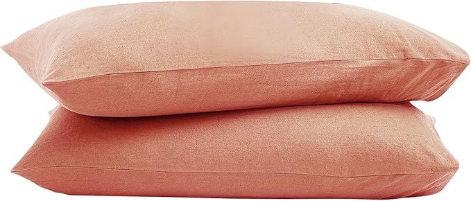 100% French Linen Pillowcase Set of 2, Mothers Day Breathable Envelope Closure Soft Linen Pillow Cover,Soft Luxury Hotel & Home Use, Gift