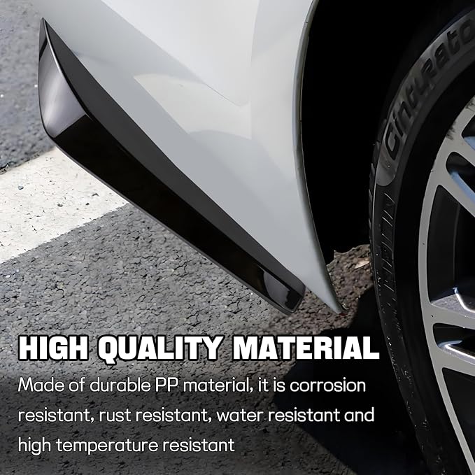 Wuyaoyao 2PCS Car Rear Bumper Diffuser Spoilers, Anti-Collision Front Bumper Lip Protector, Rear Bumper Guard Diffuser Splitter, Bumper Side Skirt Lip Body Kit, Exterior Car Decoration