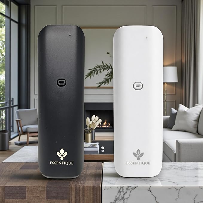 The Pulse Plug-in Waterless Diffuser – Cold Air Nebulizing Scent Machine for Home, Hotel, Office & Spa – w/Bluetooth for Essential Oil Blends (Black)