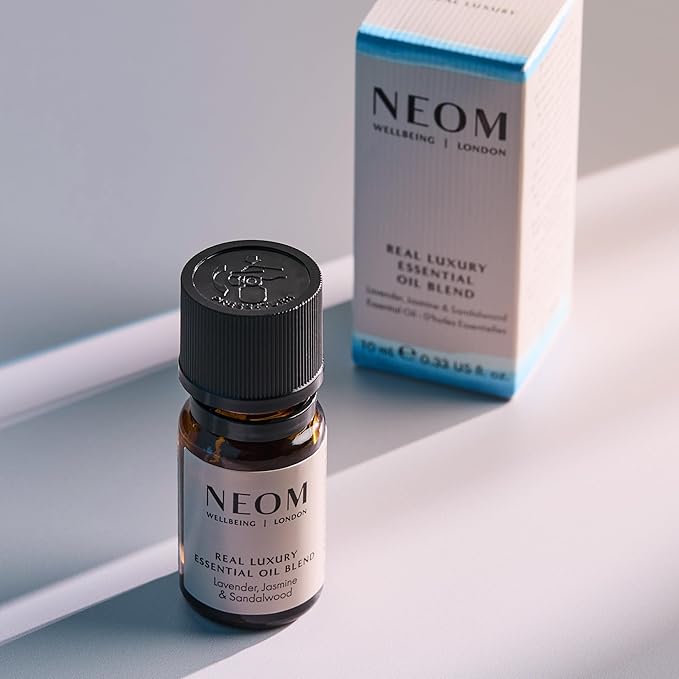 NEOM - Essential Oil Blend, 10ml | Lavender, Jasmine & Sandalwood | Aromatherapy Diffuser Oils with Calming Essential Oil Blend | 100% Natural Fragrances | Tranquil & Relax | Signature De-Stress Scent