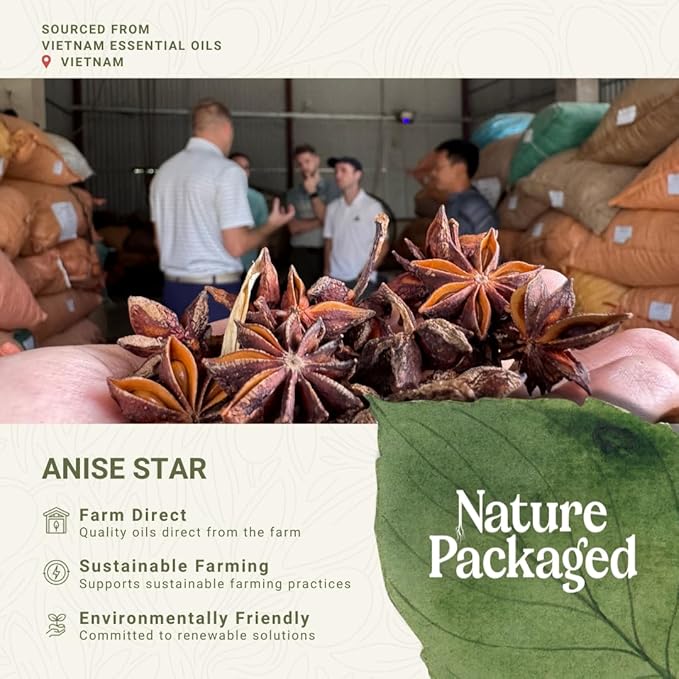 Star Anise Essential Oil - Direct from Malagassi Essential Oils - Premium Star Anise Seed Oil for Aromatherapy, Diffuser, Candle, Soap, Skin and Hair (8oz)
