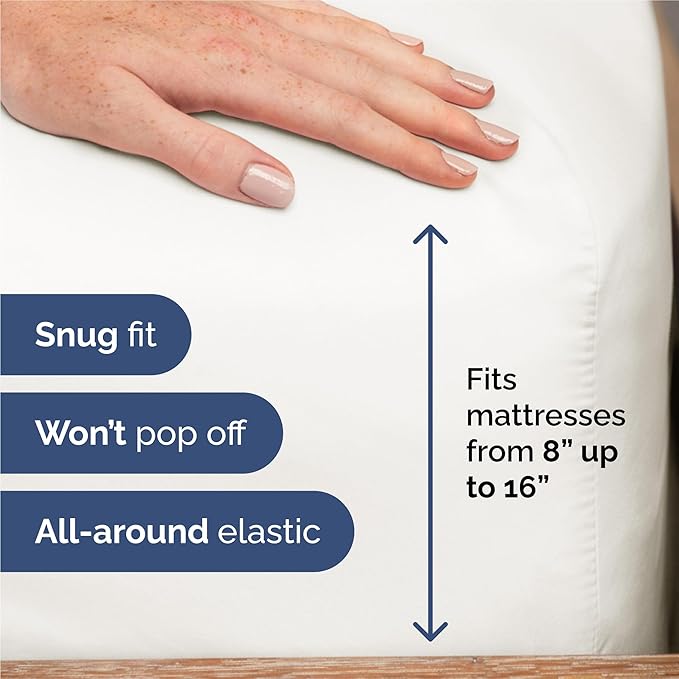 King 6 Piece Sheet Set - Comfy, Breathable & Cooling - Soft Hotel Luxury Bedding for Women, Men, Kids, Teens and Children - 1 Flat & 1 Fitted Sheet & 4 Pillowcases with Deep Pockets - Antique White