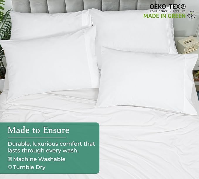 Royale Linen White Pillowcase Set Of 12 - Standard 20"x26" Bed Pillow Cover - 1800 Brushed Microfiber -Wrinkle & Fade Resistant - Bulk Pillow Cases - Hotel Quality Pillowcase 12 Pack (Standard, White)
