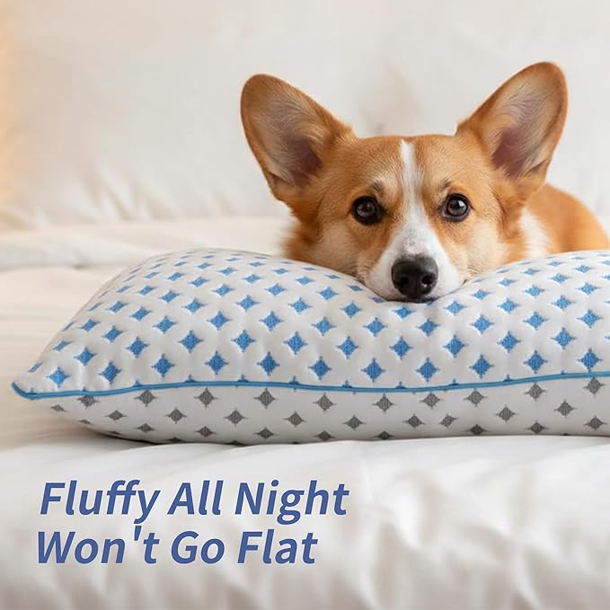 Memory Foam Pillow – Adjustable Loft Cooling Pillow Queen Size 1 Pack for Sleeping, Firm, Supportive, and Breathable Design for Hot, Side, Back, and Stomach Sleepers