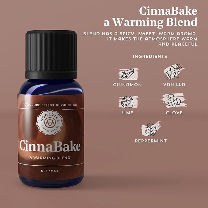 Woolzies Autumn Bakery Fall Essential Oil Set of 3 | Includes Pumpkin Pie, Cinnabake & Orange Twist | 10ML