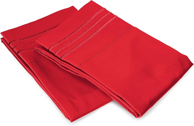 Elegant Comfort Premium Hotel Quality 2-Piece Pillowcase Set, Luxury & Softest 1500 Thread Count Egyptian Quality Bedding Pillowcases, Wrinkle and Fade Resistant