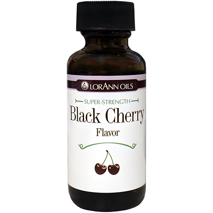 LorAnn Oils Super Strength Flavoring - Used For Candy Making, Flavoring Extracts, Baking, Hard Candy, and Flavor Oils - Bold, Natural Flavors 4X Stronger Than Extracts - Black Cherry, 1 fl oz