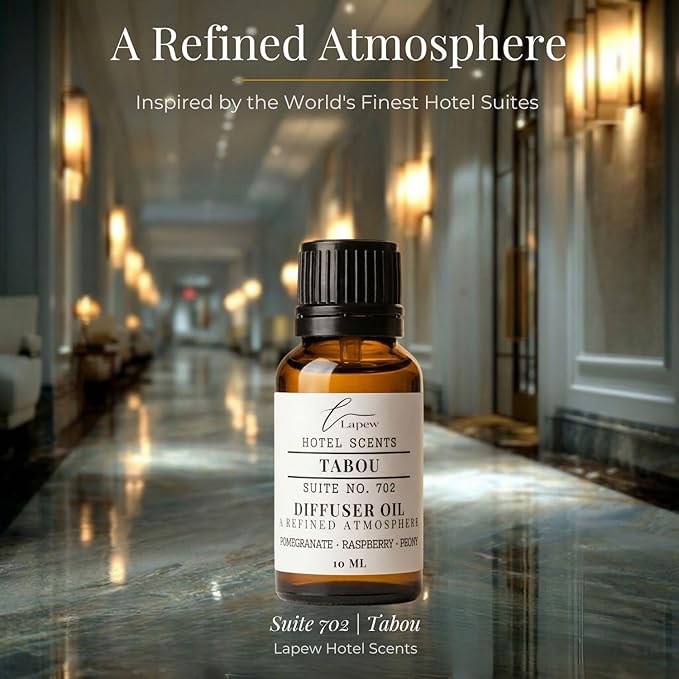 Lapew Hotel Scents Luxury Diffuser Oil | Tabou Suite 702 | Inspired by the Palms Hotel Las Vegas | Hotel Fragrance Oil for Nebulizer & Waterless Diffuser | 10ml
