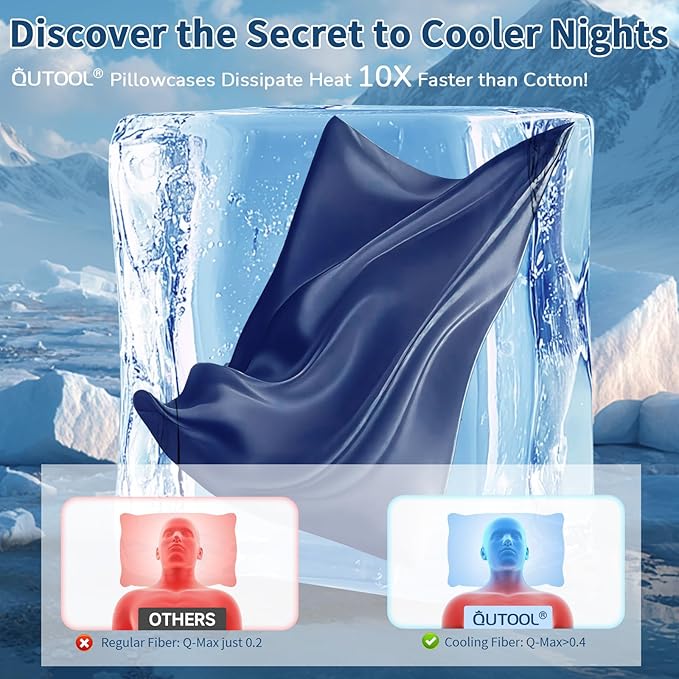 Premium Cooling Pillowcases King Size Set of 2 for Hot Sleepers&Night Sweats Beauty Sleep Reduces Wrinkles&Frizz Softer Than Silk Pillow Cover Oeko-TEX Certified RoyalBlue Breathable