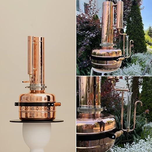 Essential Oil Distiller Kit for Steam Distillation Oil Making and Extracting - Home Distiller Equipment DIY Essential Oil from Herbs, Plants and Flowers… (5.3 Gall (20L))
