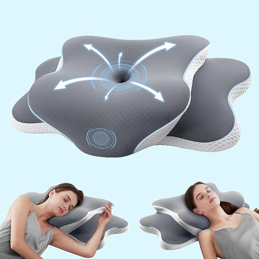 A-Pce Cervical Neck Pillow for Neck and Shoulder, Odorless Memory Foam Pillow with Soft Silk Cover, Ergonomic Orthopedic Neck Support Pillow