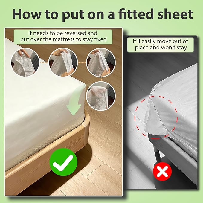 2 Pack Disposable Bed Sheets Queen, Disposable Travel Sheets for Travel with Quilt Cover and Pillowcase, Disposable Bedding Travel Bedding Disposable Sheets for Hotel Hospital