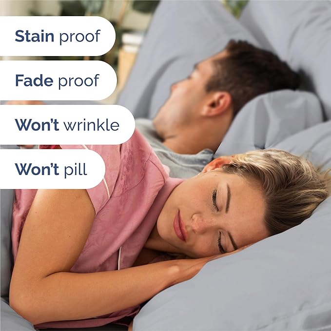 King 6 Piece Sheet Set - Comfy, Breathable & Cooling - Hotel Luxury Bedding for Women, Men, Kids, Teens & Children - 1 Flat & 1 Fitted Sheet & 4 Pillowcases w/ Deep Pockets - Wrinkle Free - Steel Blue