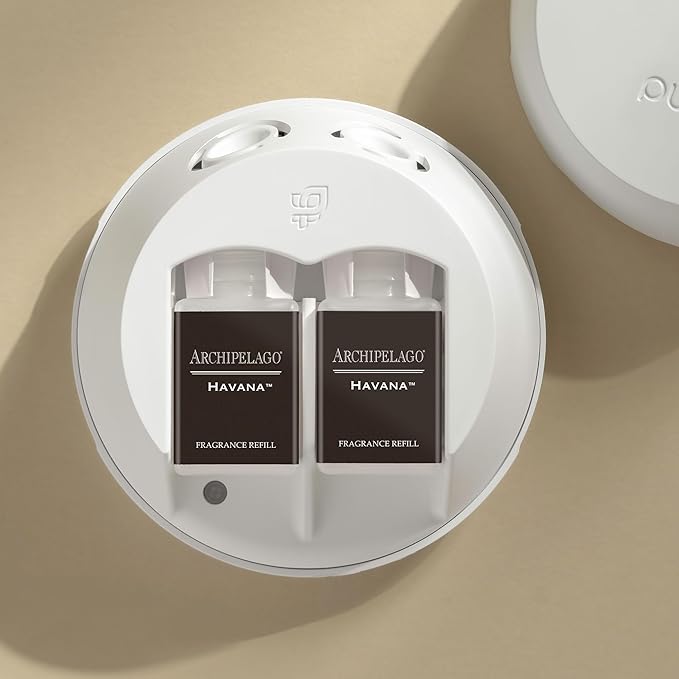 Archipelago Botanicals Pura Havana Smart Home Scent Refill, Air Diffuser Refill with Up to Six Weeks of Long-Lasting Fragrance per Refill, Clean Air Freshener for Home or Office, 0.33 Fl Oz