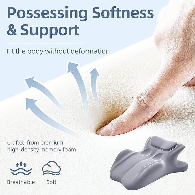 Sleeping Pillow on the Bed, Multifunctional Prone Position Prone Pillow, Prone Sleeping, Prone Playing with Mobile Phones, Reading Tools, and Fun Pillows (Grey)