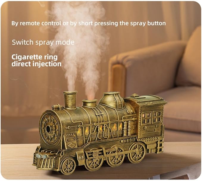 Train Humidifier Aroma Diffuser, 300ml Cool Mist Quiet Aromatherapy Diffuser for Essential Oils,Train Diffuser for Rooms, Bedrooms, or Desks