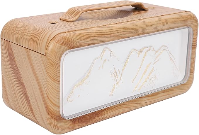 RiToEasysports Essential Oil Diffuser, 600ml USB Humidifier with Adjustable Light and Dual Spray Modes for Bedroom and Office (Light Wood Grain)