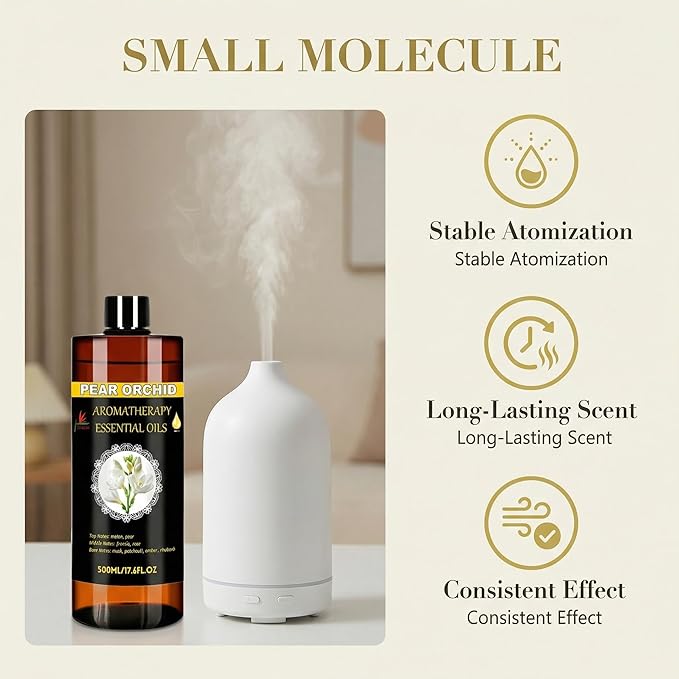 Essential Oils Diffuser Oil Refill 17.6fl.oz Large Volume Plant-Based Formula Aromatherapy Oil Air Refreshing Odor Reducing Long Lasting Scent Home Hotel Office Use Elitzia ET500EO2