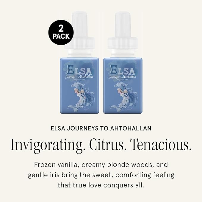 Pura Disney Collection Scent Refill - Smart Home Air Diffuser - Home Scent Refill - Up to 120-Hours of Premium Fragrance per Vial - Diffuser Fragrance - 2 Pack, Elsa Journeys to Ahtohallan