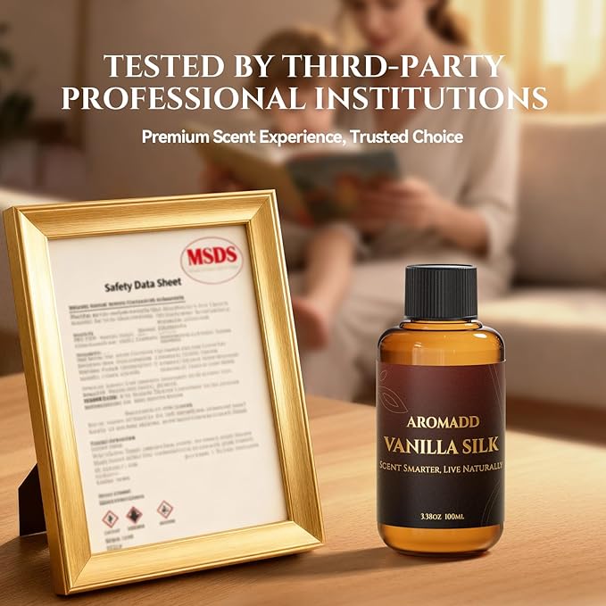 AROMADD AROMADD Vanilla Silk Diffuser Oil Inspired by Luxury Hotel Scent 3.38 Fl Oz (100ml), Aroma Diffuser & Hotel Fragrance Diffuser Oil, Essential Oil Diffuser for Aromatherapy, Long-Lasting