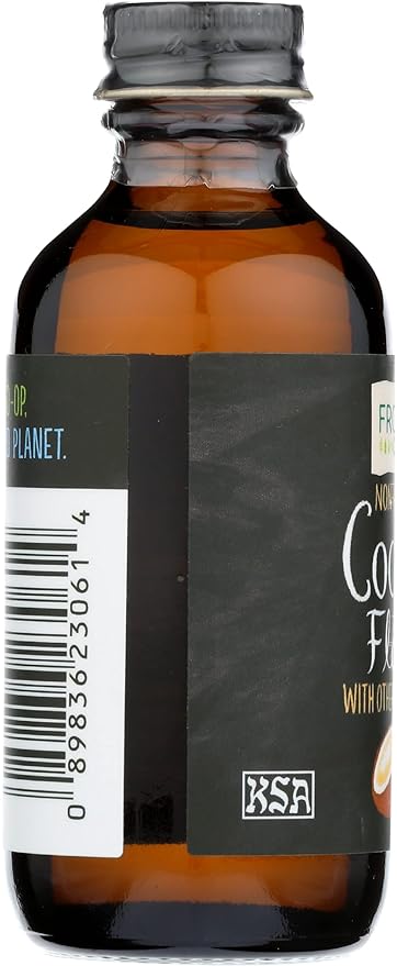 Frontier Co-op Coconut Flavor, 2 Ounce Glass Jar, Non Alcoholic, Add Tropical Twist to Baked Treats, Frostings and Smoothies