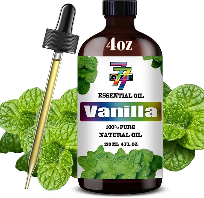 Vanilla Essential Oil - Vanilla Oils for diffusers,humidifiers,DIY Candles, soap, Cleaning, Home, Office, Yoga,Gifts - 4 fl oz (120 ml) - GV77ZF