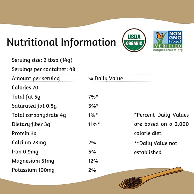 Spectrum Essentials Organic Ground Flaxseed, Gluten Free, 24 Oz
