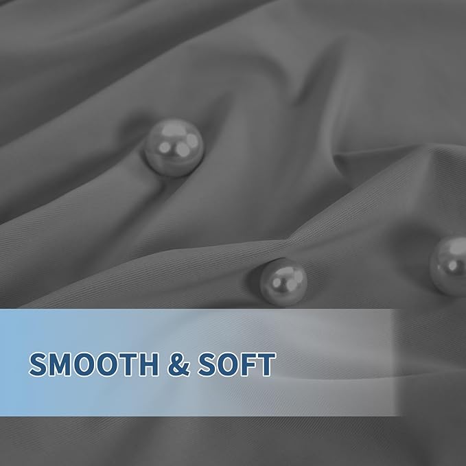 Premium Cooling Pillowcases Standard Size Set of 2 for Hot Sleeper & Night Sweats Beauty Sleep Reduces Wrinkles & Frizz Softer Than Silk Pillow Cover Oeko-TEX Certified Dark Gray Breathable