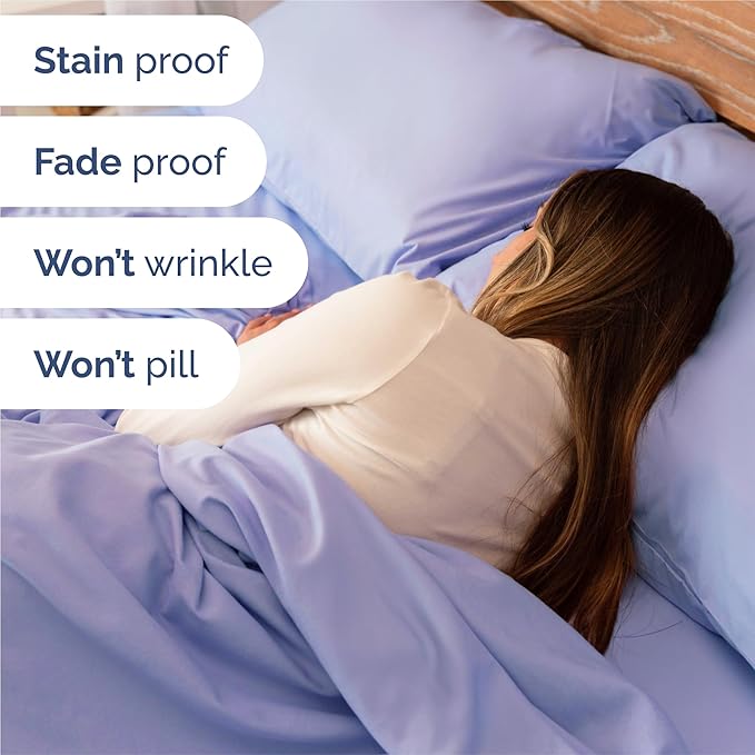 Split King Size 5 Piece Sheet Set - Comfy Breathable & Cooling Sheets - Hotel Luxury Bed Sheets for Women & Men - Deep Pockets, Easy-Fit, Soft & Wrinkle Free Sheets - Lavender Oeko-Tex Bed Sheet Set