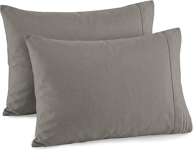 Elegant Comfort Premium Hotel Quality 2-Piece Pillowcase Set, Luxury & Softest 1500 Thread Count Egyptian Quality Bedding Pillowcases, Wrinkle and Fade Resistant, Standard/Queen