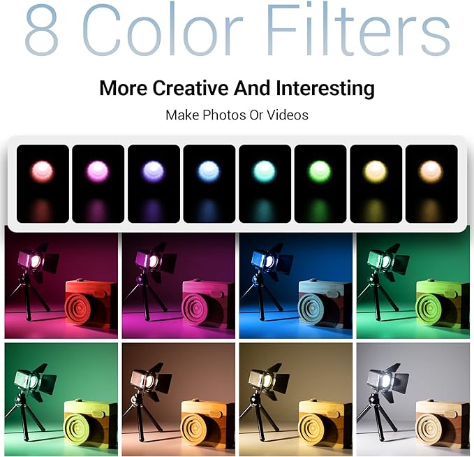 SmallRig RM01 Mini LED Video Light Waterproof Portable Lighting Kit with 8 Color Filters, Barndoor, Diffuser, Dimmable Fill Light 5600K CRI95, Lume Cube Camera Light for Macro Photography, Stop Motion