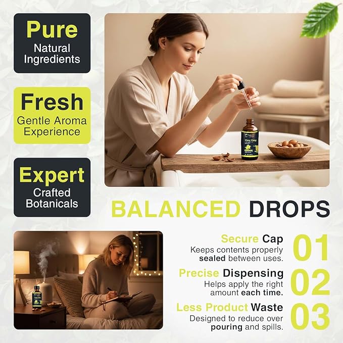 Ylang Ylang Essential Oil for Diffusers | Natural Aroma Oil for Home Fragrance, Humidifier & DIY Candle Making, Long Lasting Scent for Office, Bedroom & Soothing Scent 4 Fl Oz (120 mL)