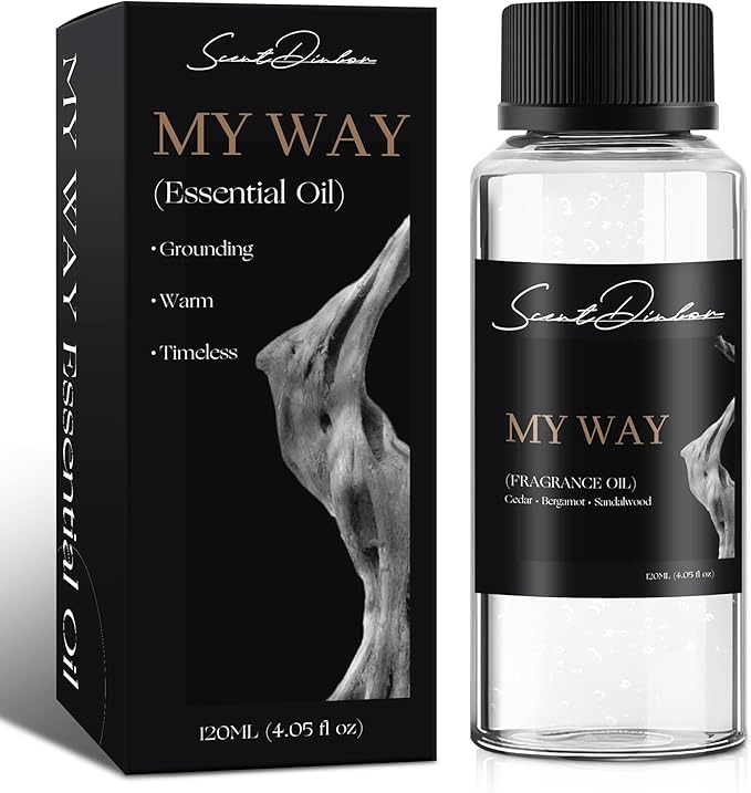 My Way Diffuser Oil - Hotel Diffuser Oil Inspired by Luxury 5-Star Hotel - Woody Notes - Comforting Cedar, Cypress, Lemon - Fragrance Oil Fits Any Diffuser, 120mL